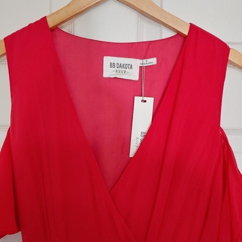 BB Dakota RSVP Maxi Wrap Dress Deep V-Neck Ethereal Fairycore Romantic Sz S - Picture 8 of 14